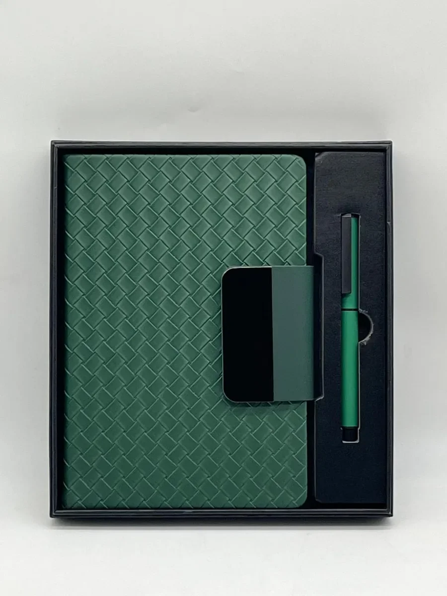 Coffret Carnet + Stylo Vert — KT-87878D35