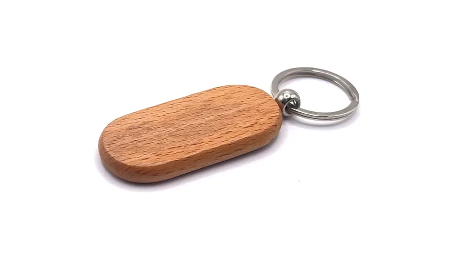 Porte Clés En Bois Oval — KT-E507ED44