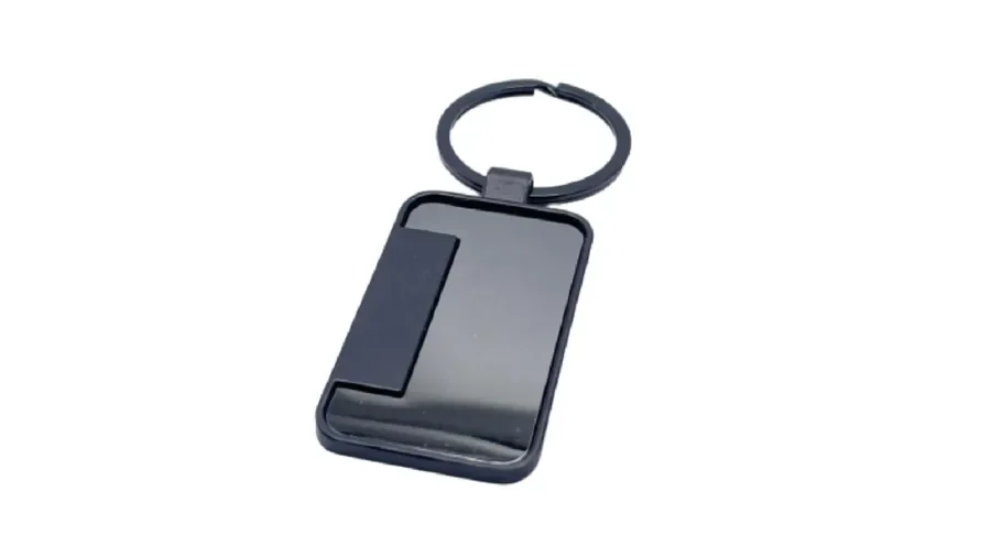 Porte Clés Metallique Miroir Rectangulaire — KT-2FDC438D